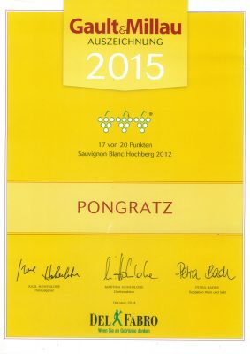 Urkunde Gault Millau 2015